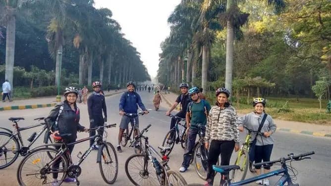 Cycling at Cubbon Park with Rashmi