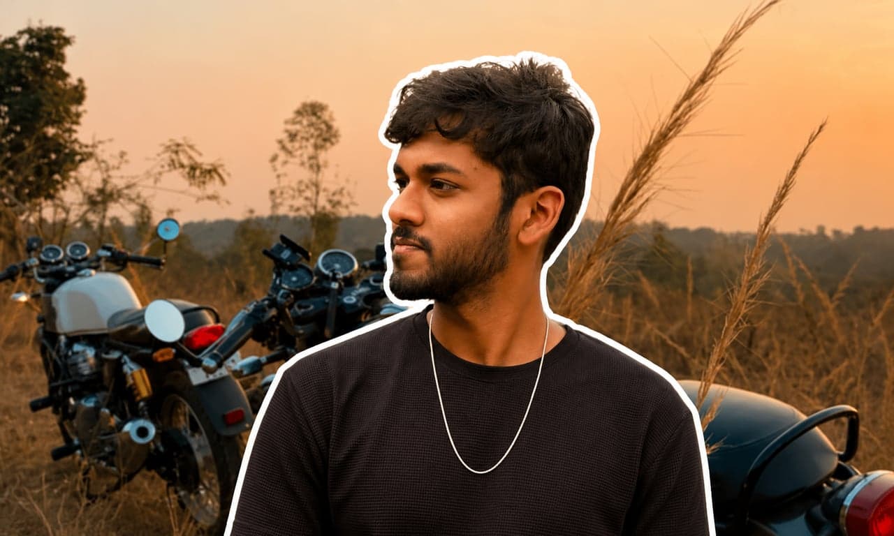 Sunset bike ride with Kaushik